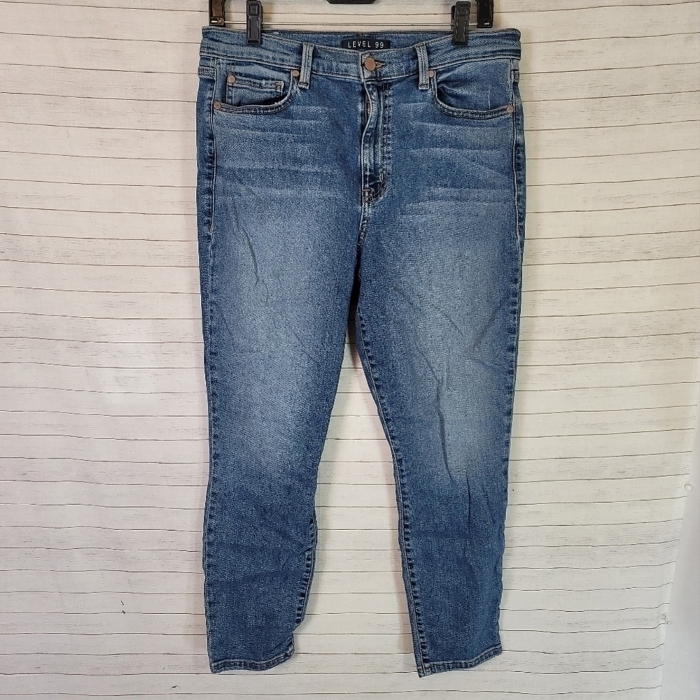 LEVEL 99 NOSTAGLIC BLUE STRAIGHT LEG JEANS, SZ 12